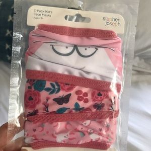 Pack of 3 Stephen Joseph kids masks, brand new & unopened